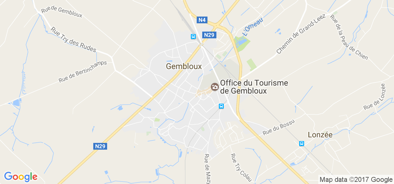 map de la ville de Gembloux