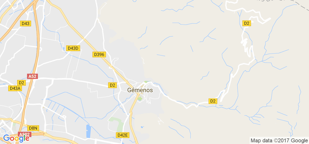 map de la ville de Gémenos