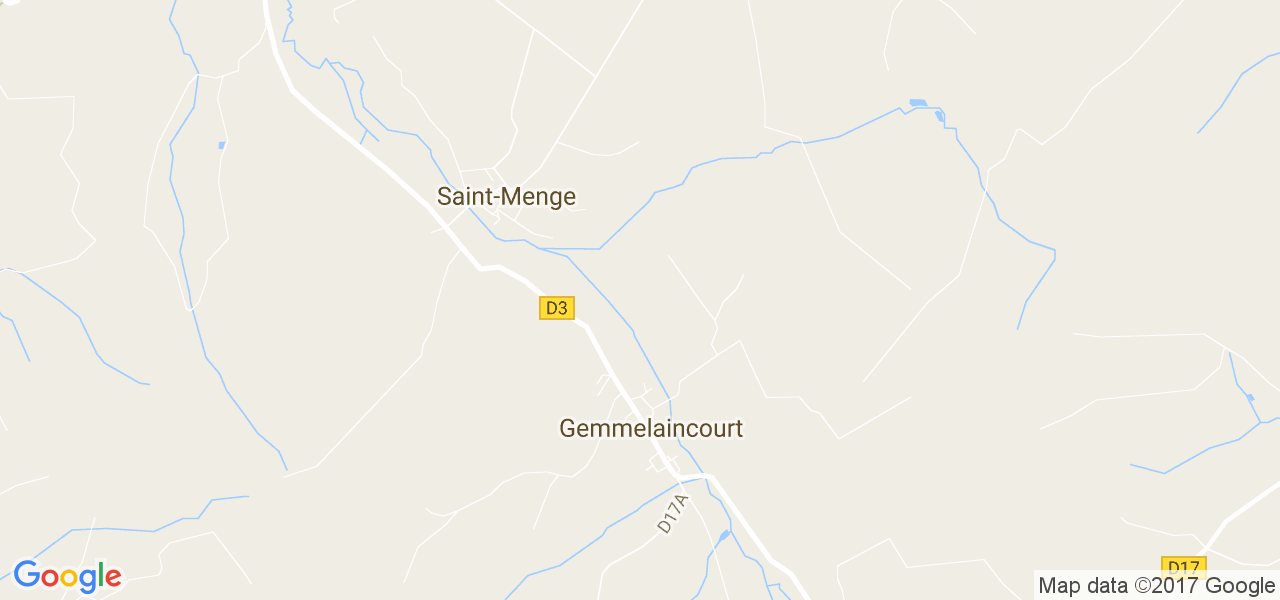 map de la ville de Gemmelaincourt