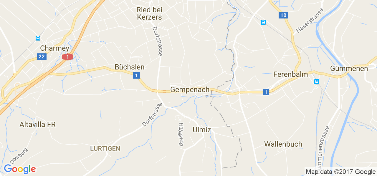 map de la ville de Gempenach