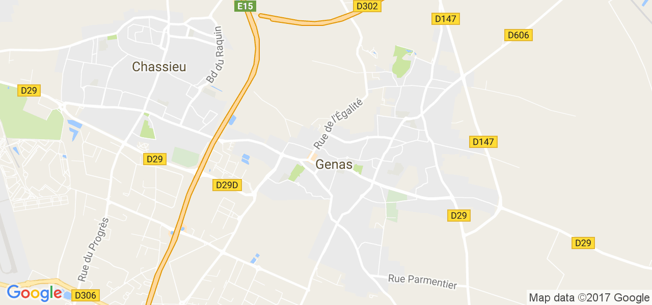 map de la ville de Genas