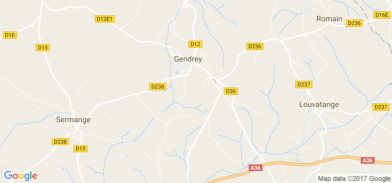 map de la ville de Gendrey