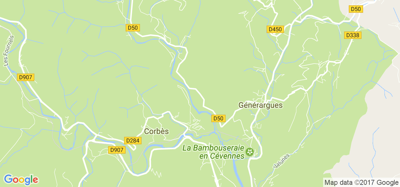 map de la ville de Générargues