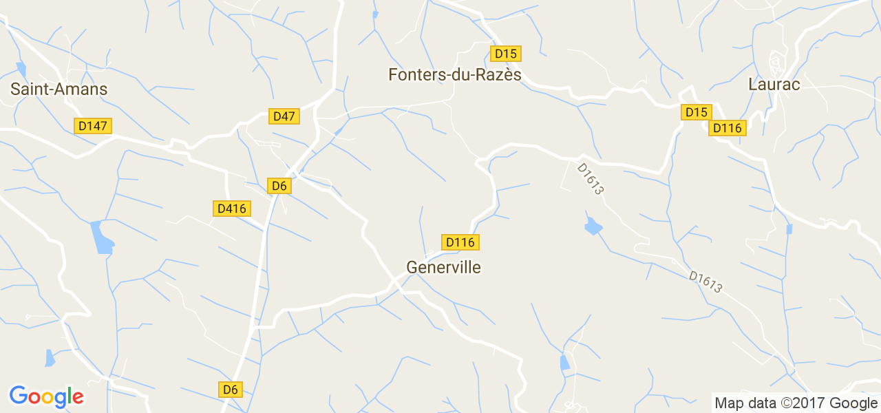 map de la ville de Generville