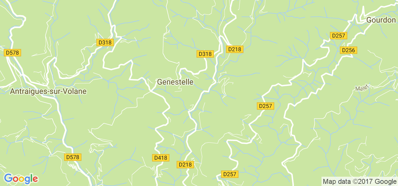 map de la ville de Genestelle