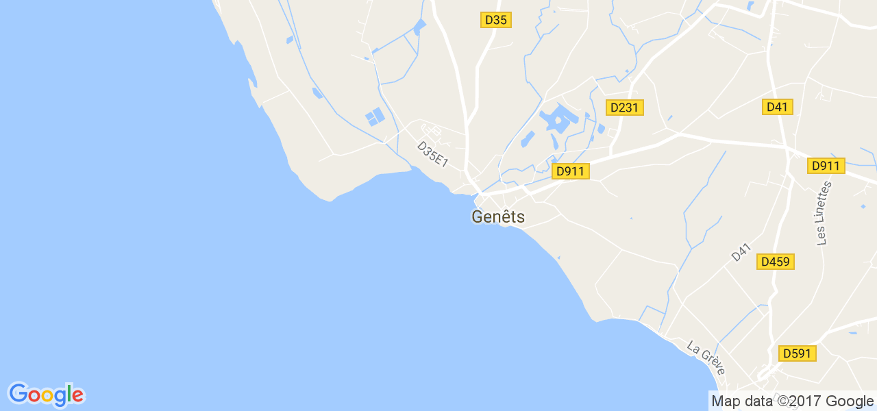 map de la ville de Genêts