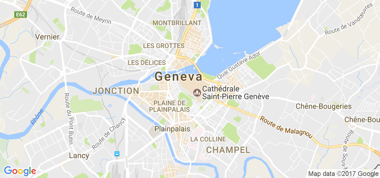 map de la ville de Genève