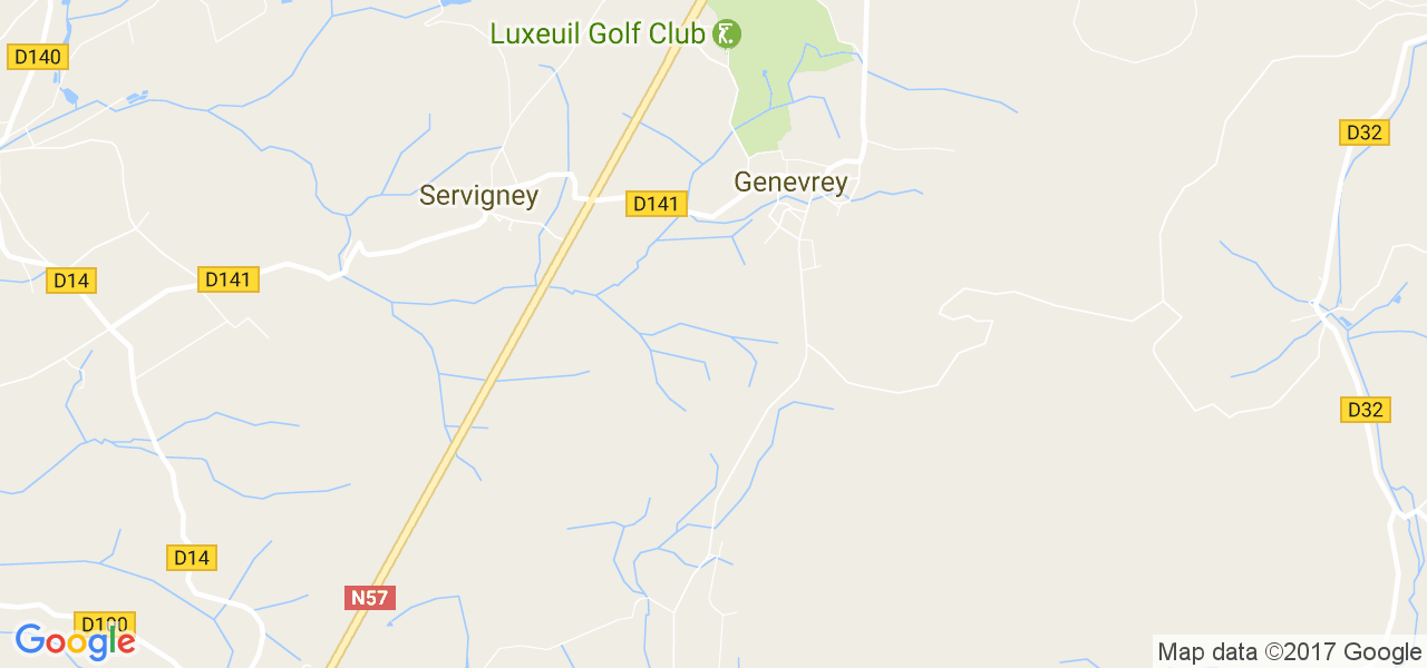 map de la ville de Genevrey