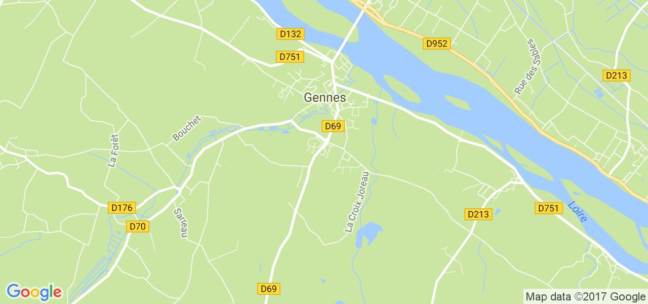 map de la ville de Gennes