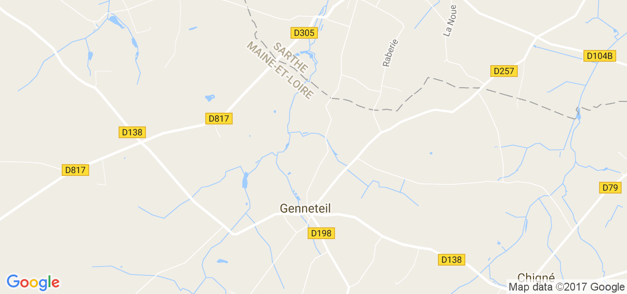 map de la ville de Genneteil