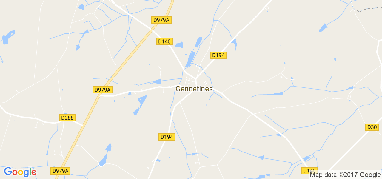 map de la ville de Gennetines