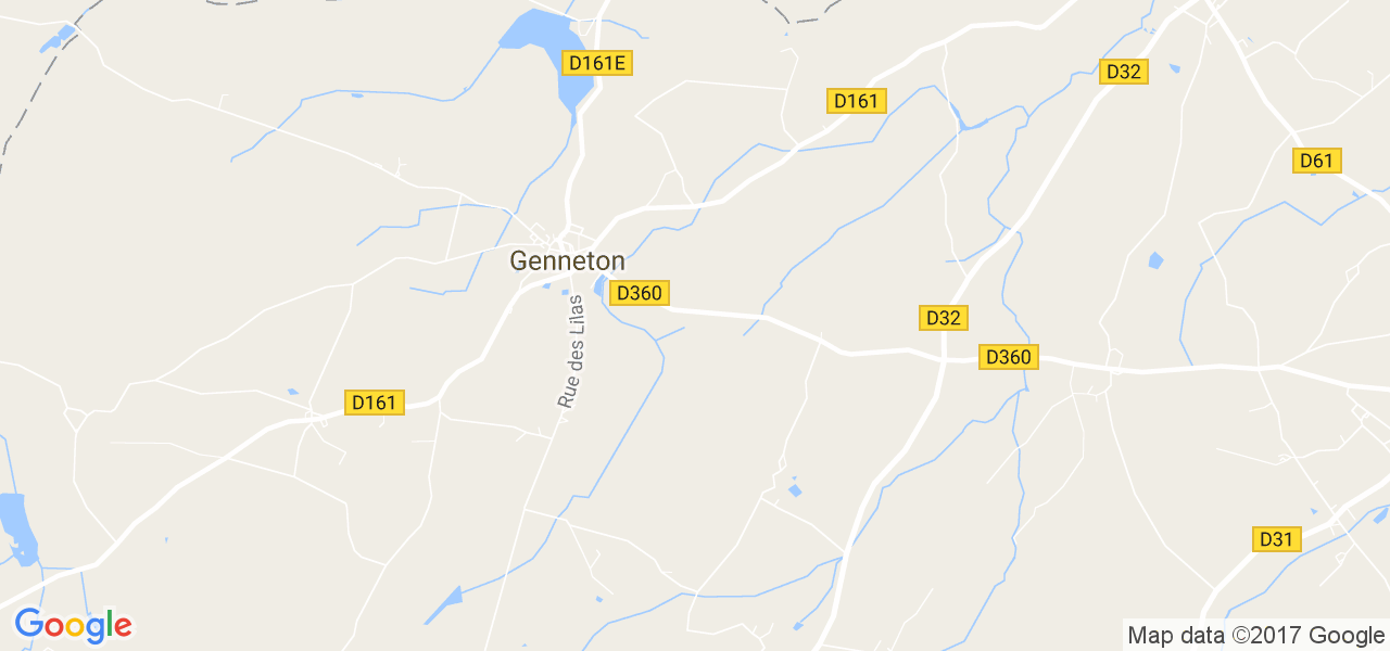 map de la ville de Genneton