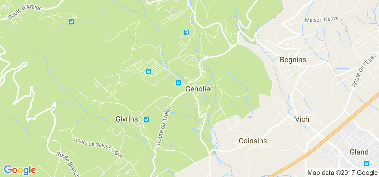 map de la ville de Genolier