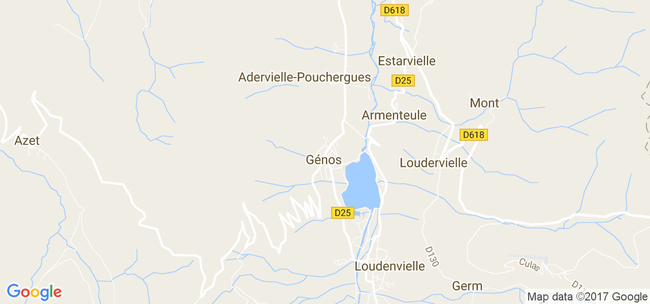 map de la ville de Génos