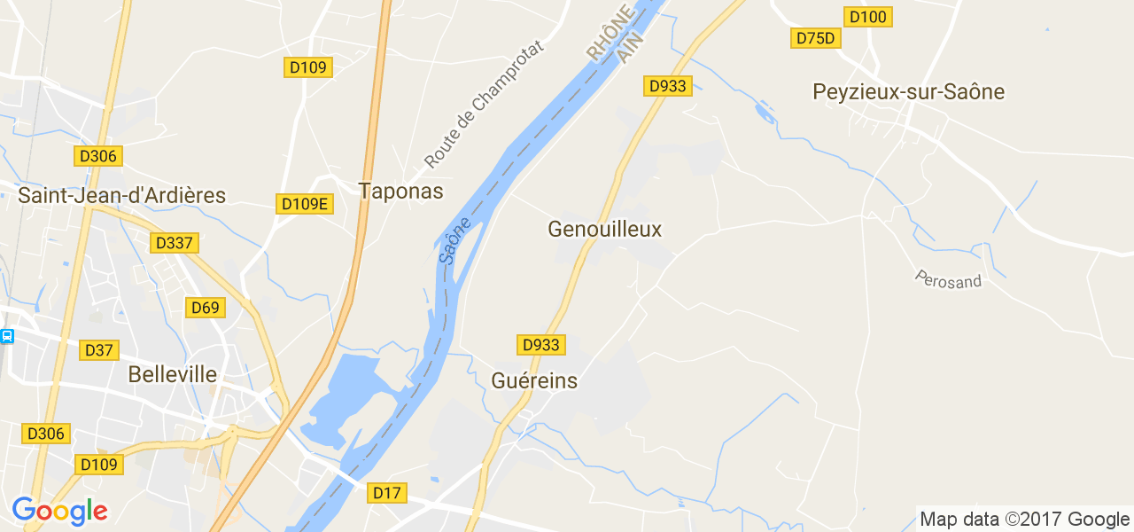 map de la ville de Genouilleux