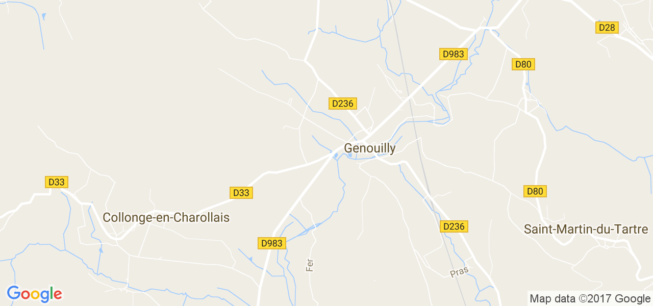 map de la ville de Genouilly