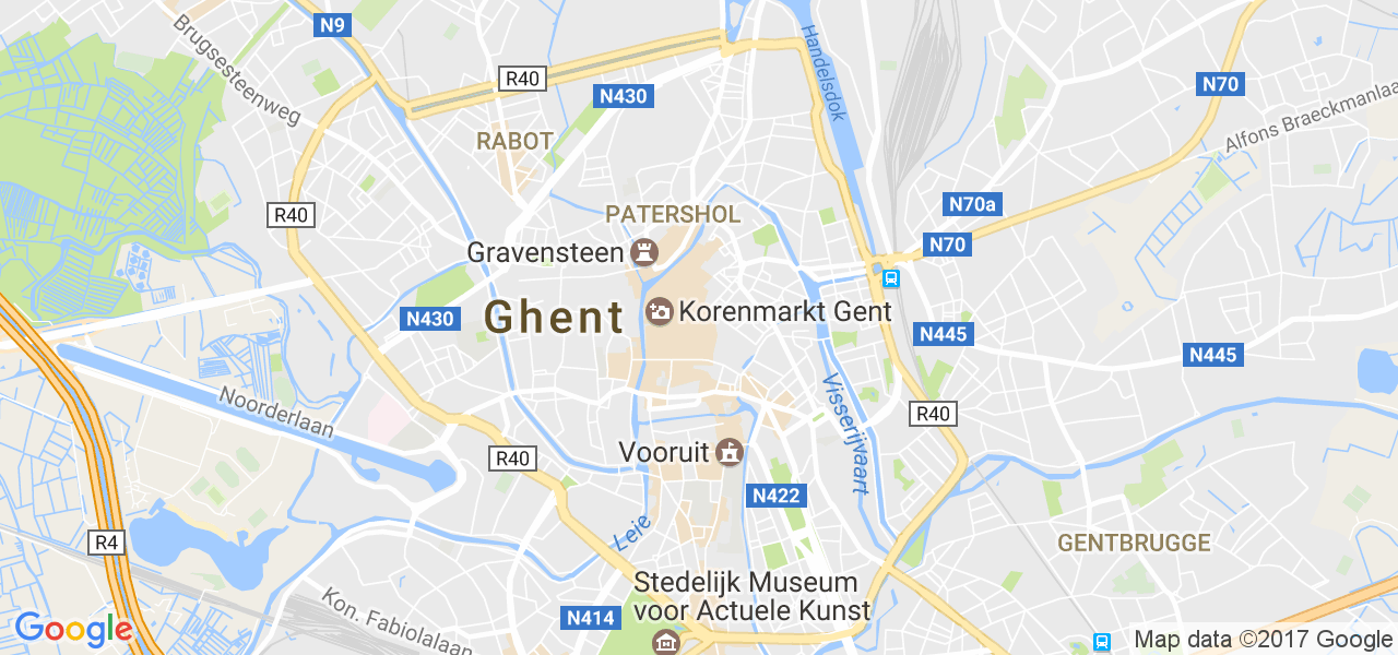 map de la ville de Gent