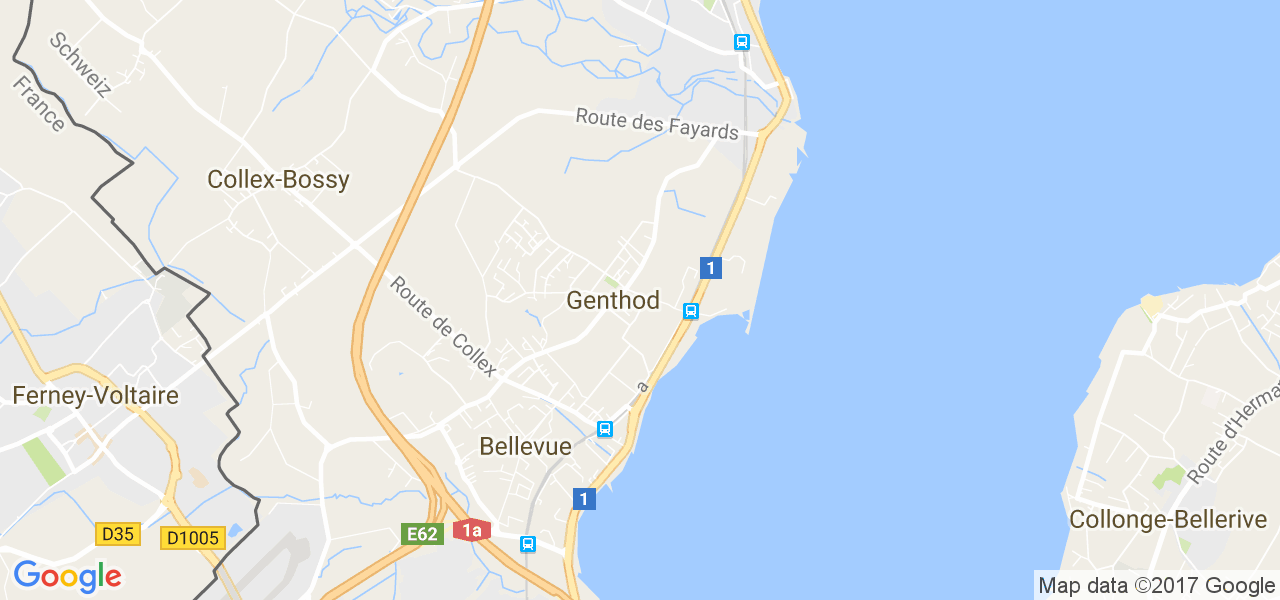 map de la ville de Genthod