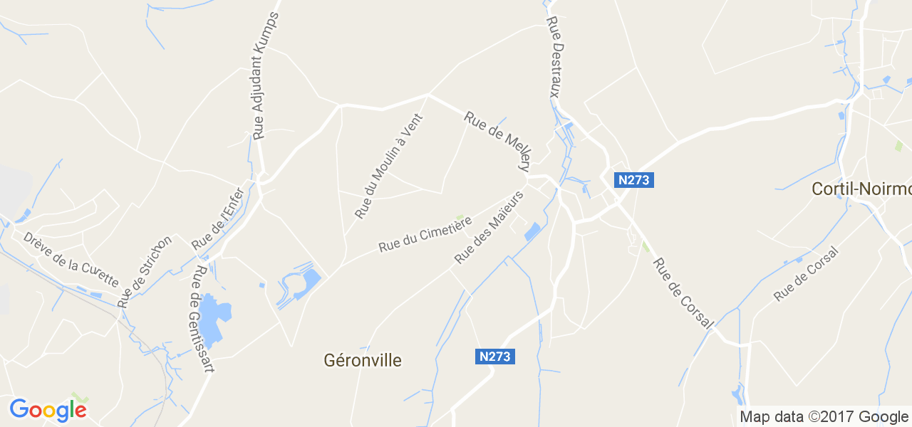 map de la ville de Gentinnes