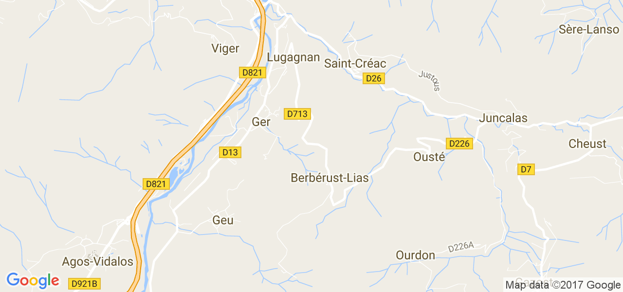 map de la ville de Ger