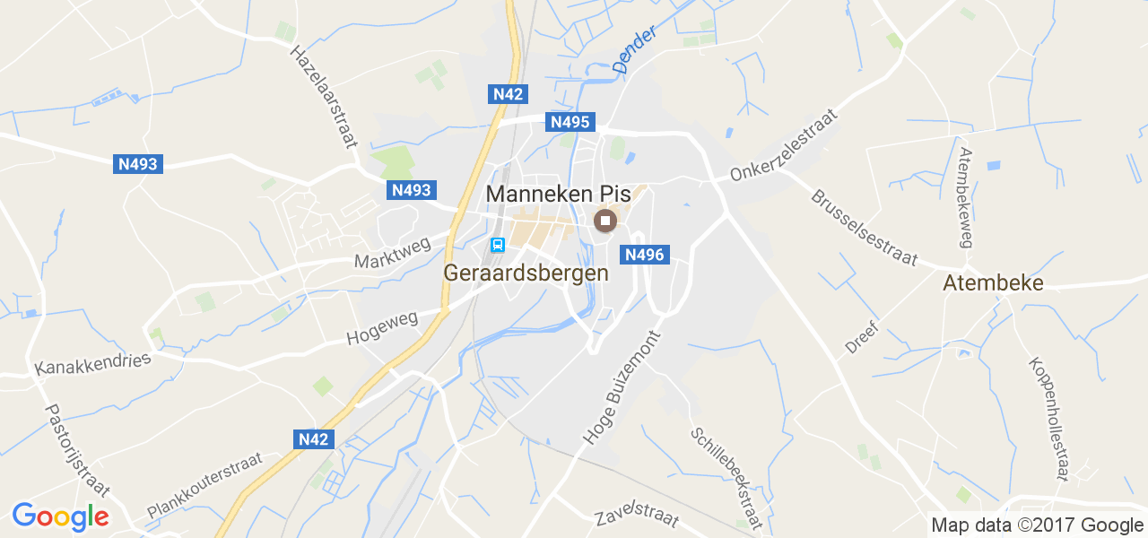 map de la ville de Geraardsbergen