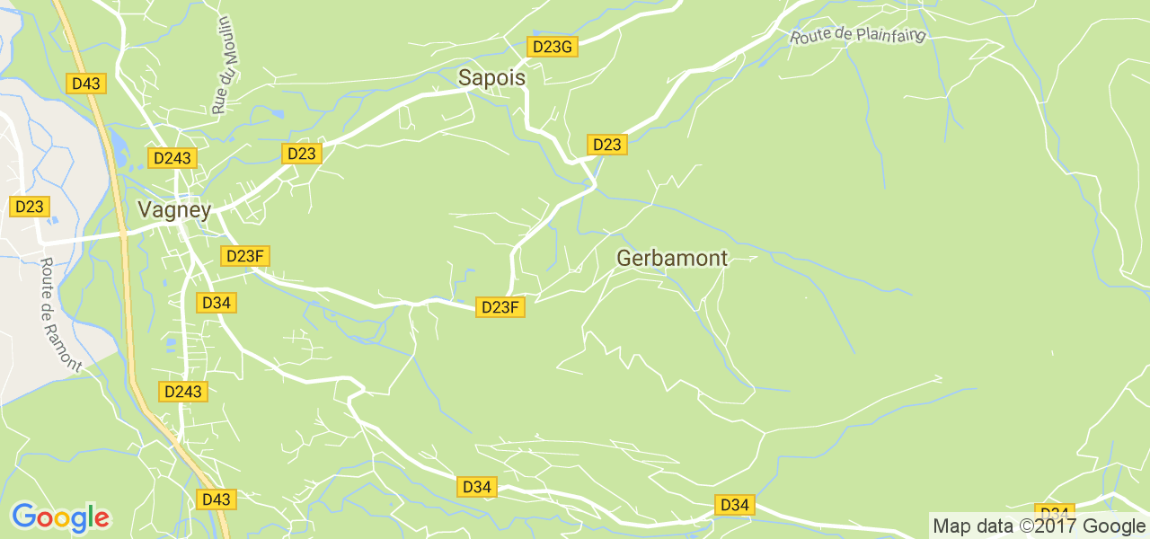 map de la ville de Gerbamont