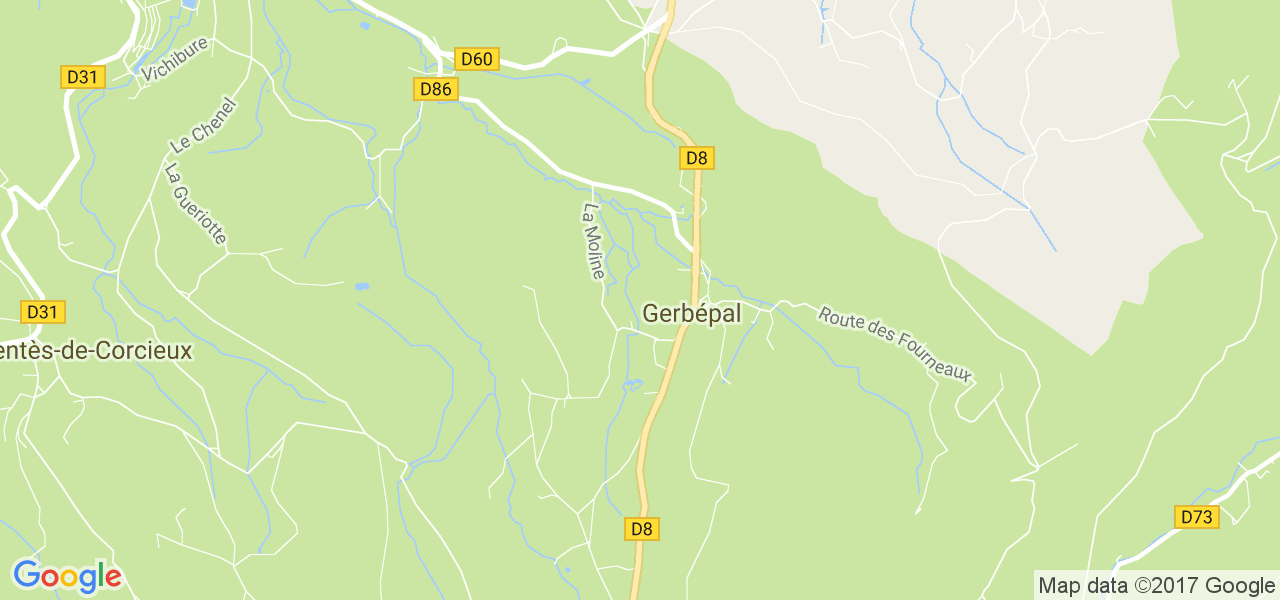 map de la ville de Gerbépal