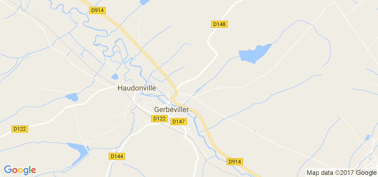 map de la ville de Gerbéviller