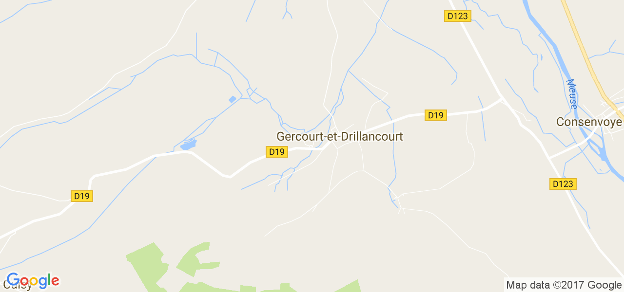 map de la ville de Gercourt-et-Drillancourt