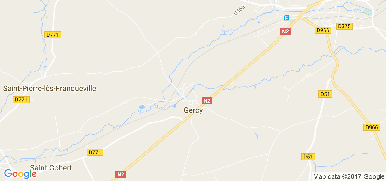 map de la ville de Gercy