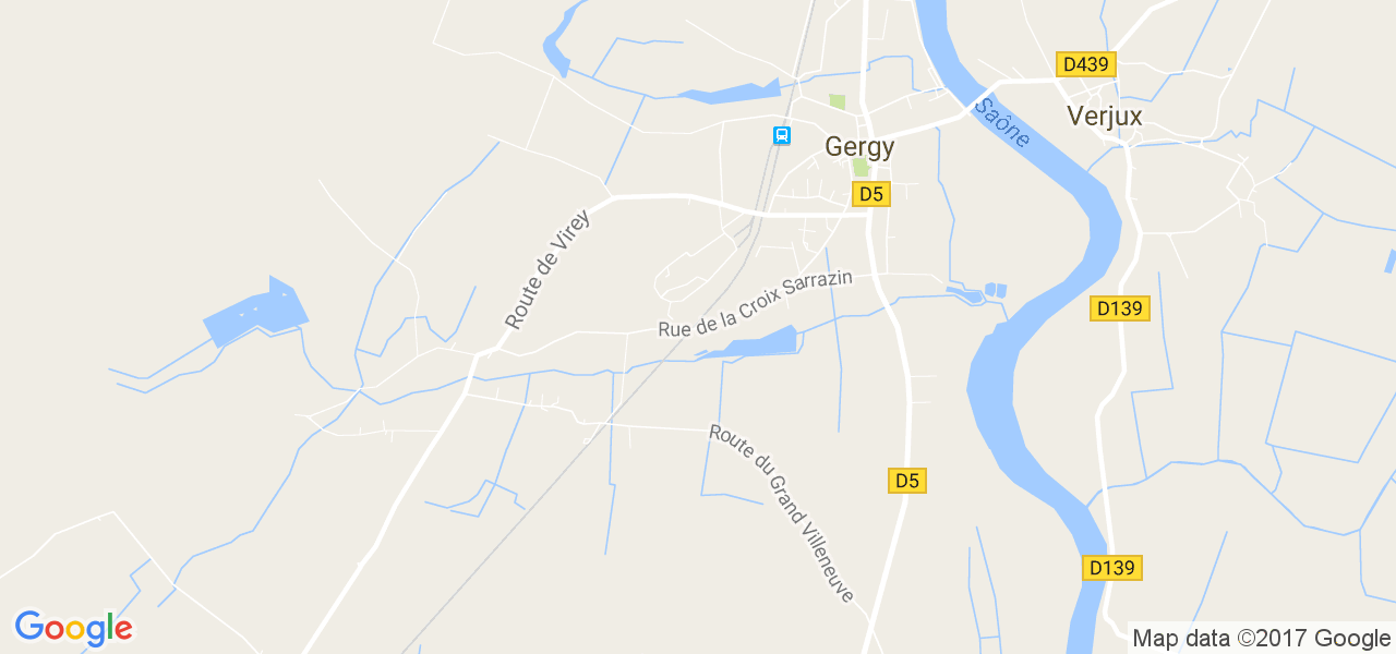 map de la ville de Gergy