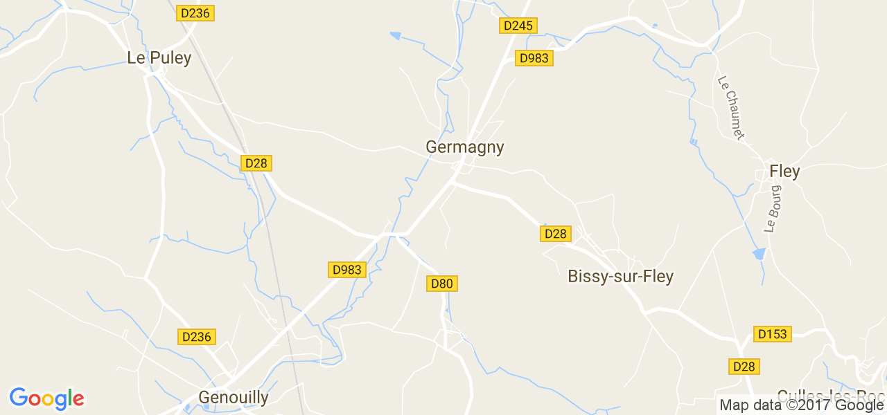 map de la ville de Germagny