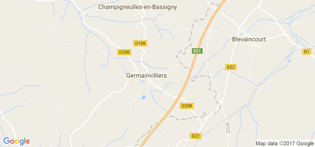 map de la ville de Germainvilliers