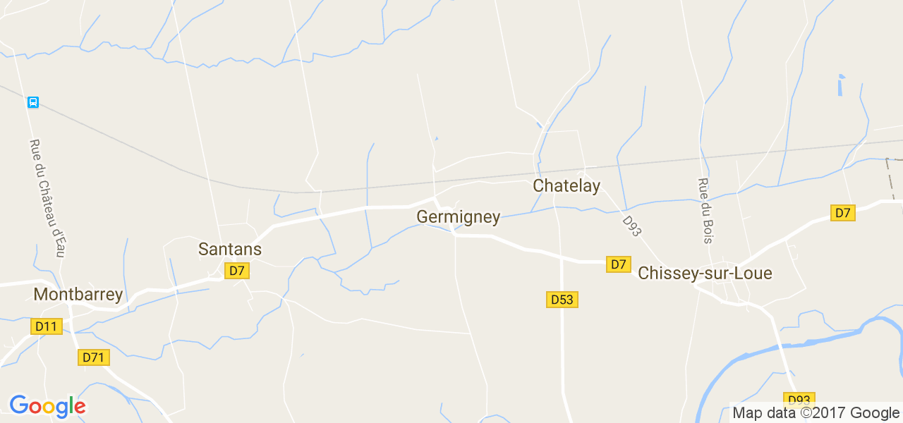 map de la ville de Germigney