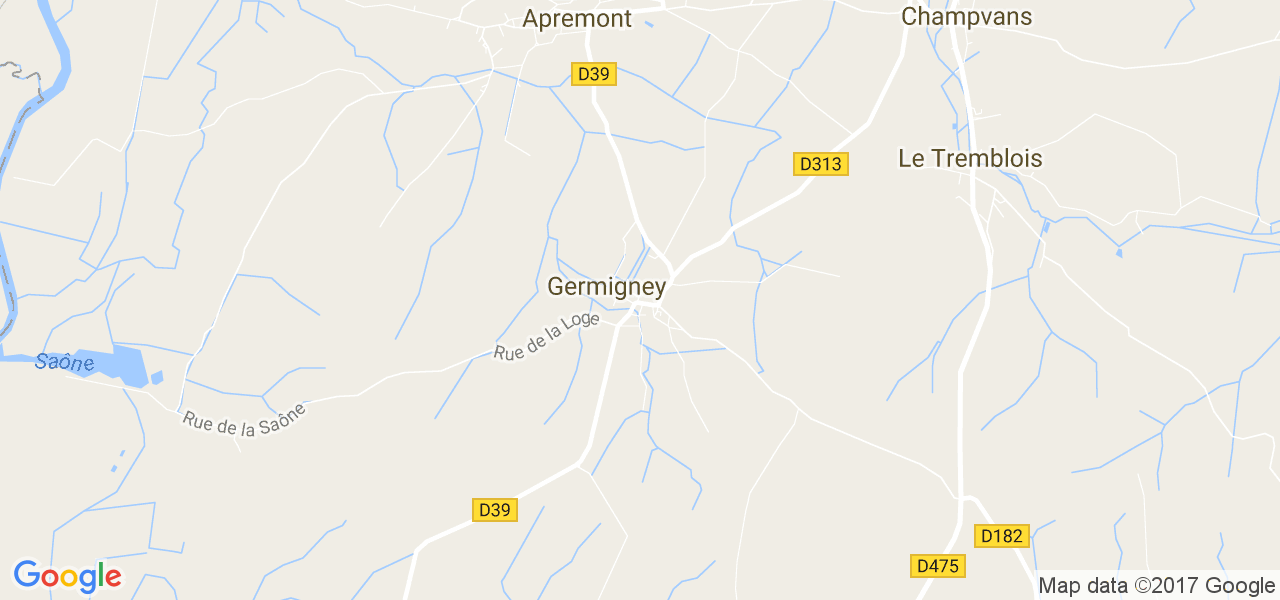 map de la ville de Germigney