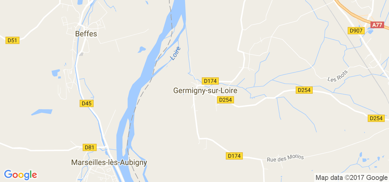 map de la ville de Germigny-sur-Loire