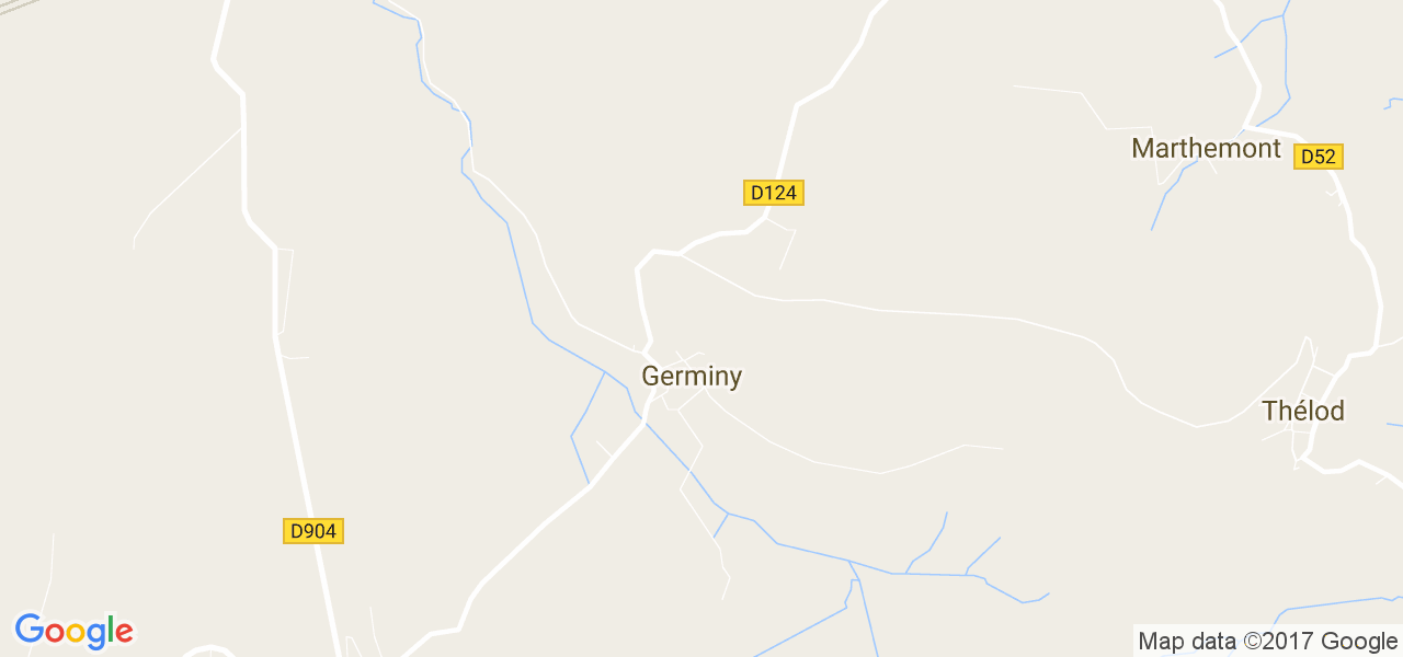 map de la ville de Germiny