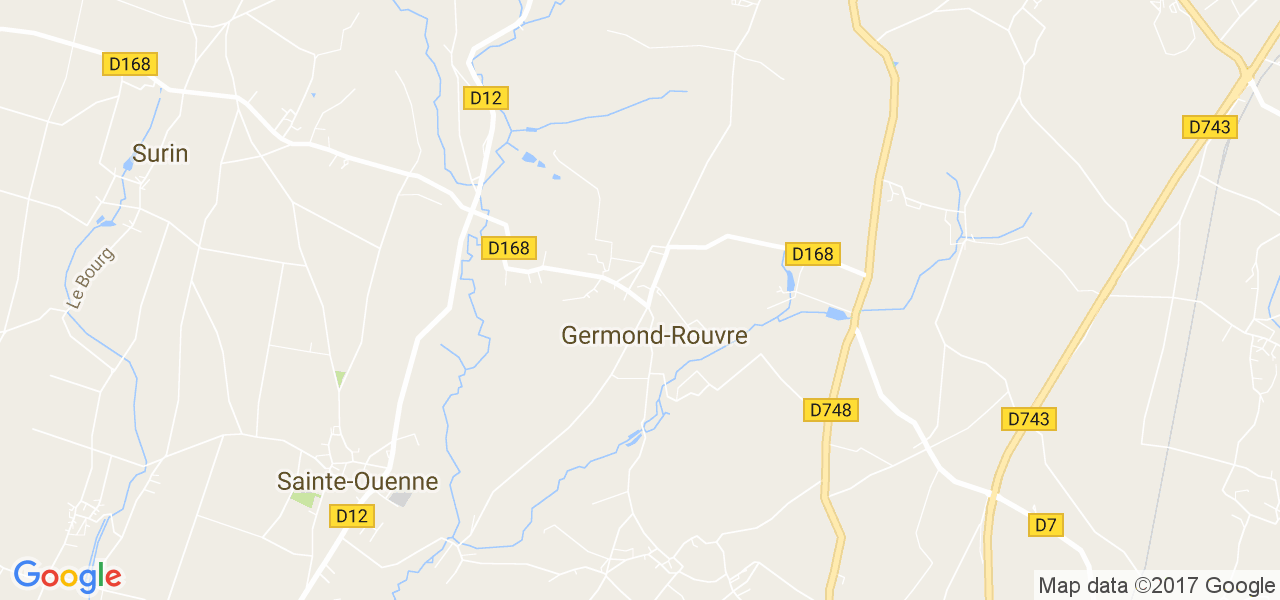 map de la ville de Germond-Rouvre