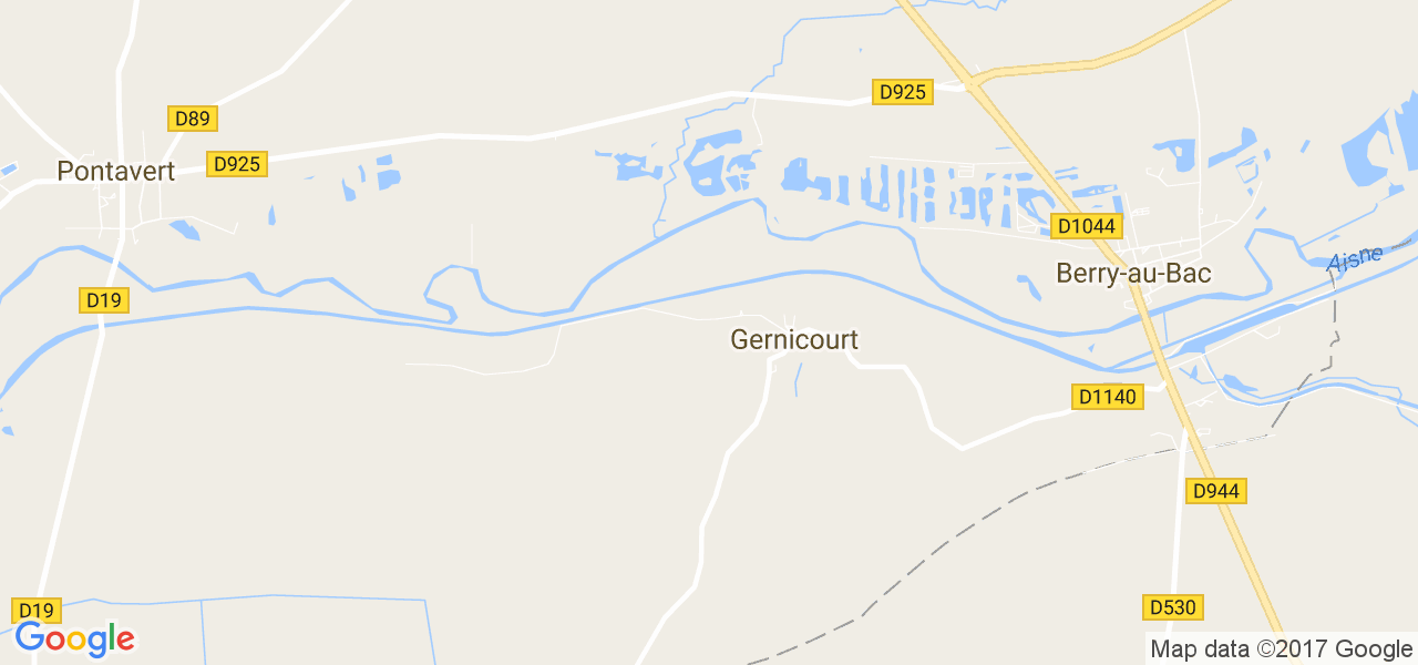 map de la ville de Gernicourt