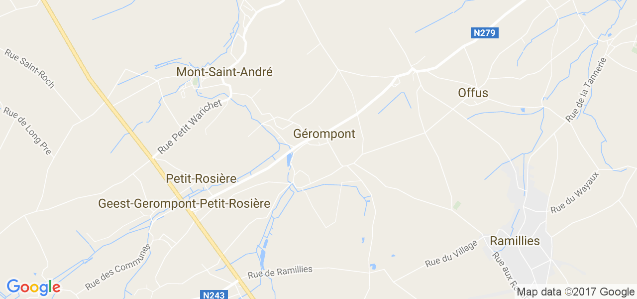 map de la ville de Gérompont