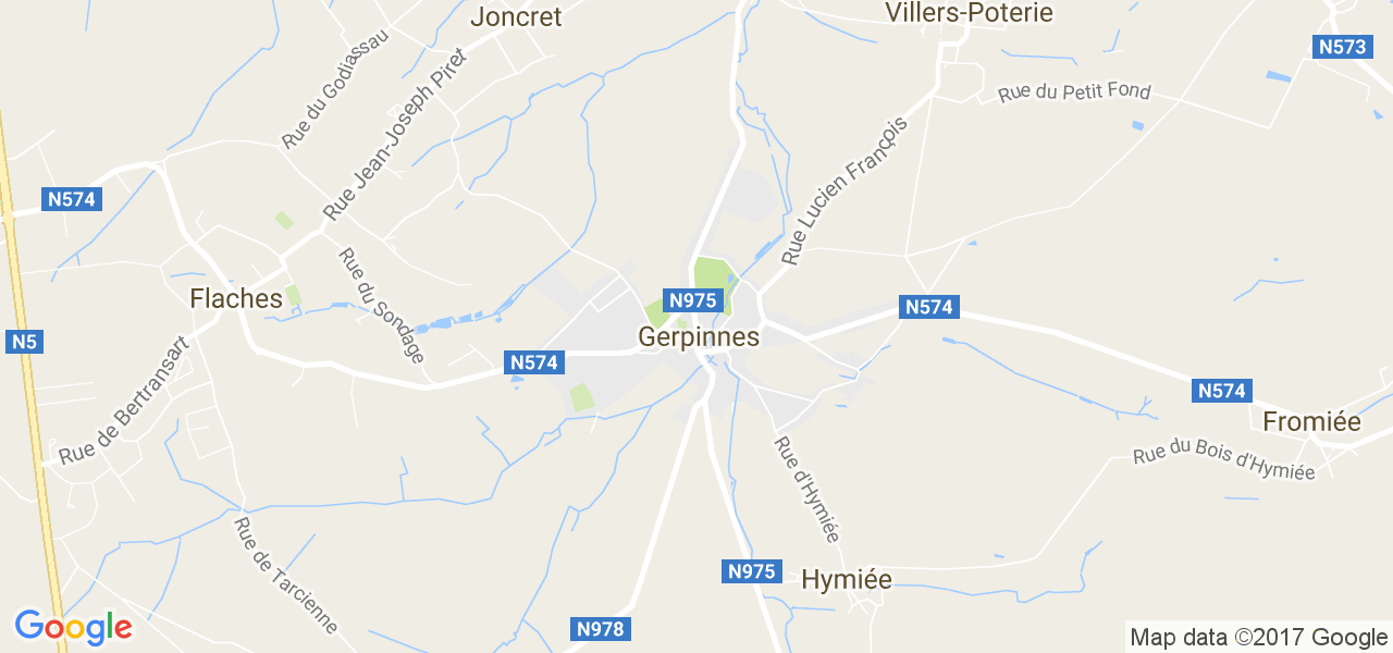 map de la ville de Gerpinnes