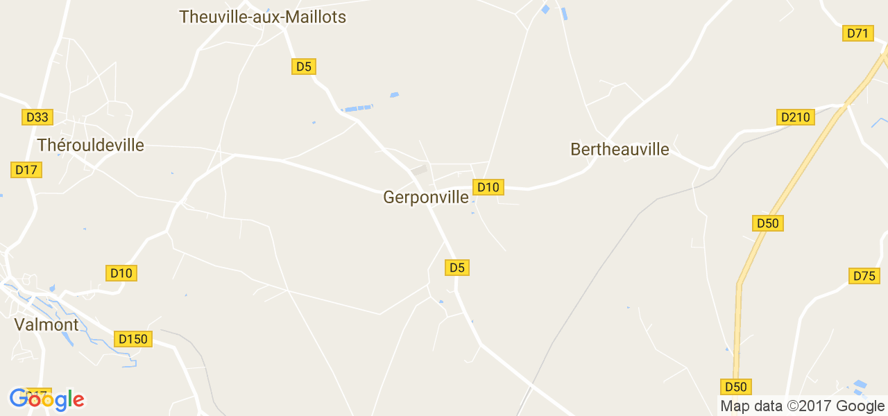 map de la ville de Gerponville