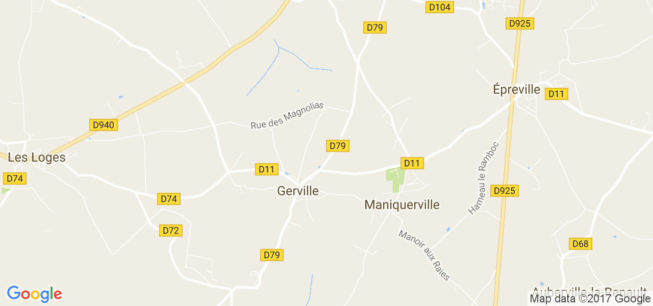 map de la ville de Gerville