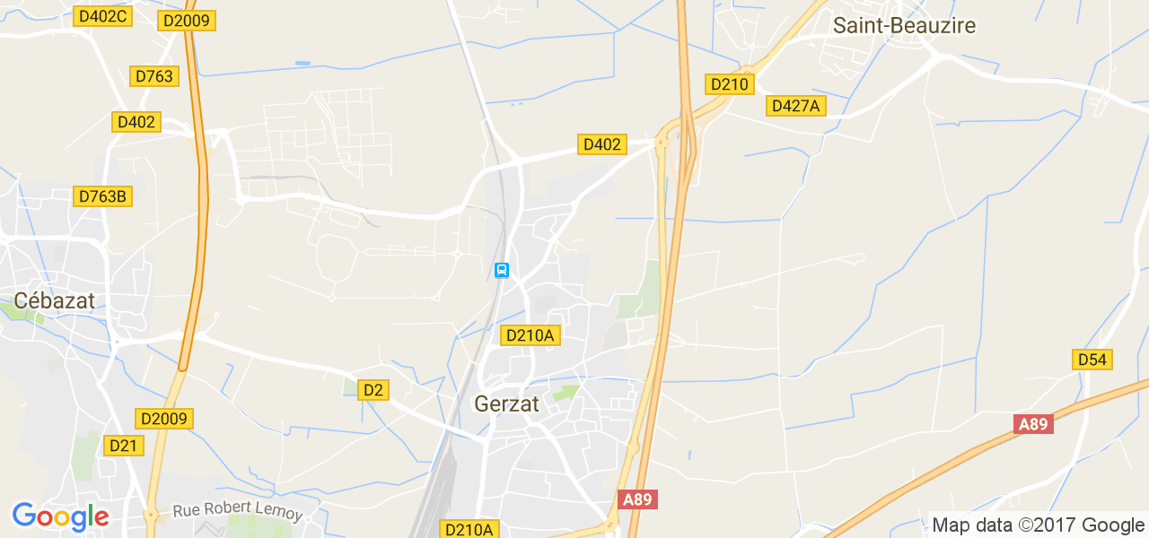 map de la ville de Gerzat