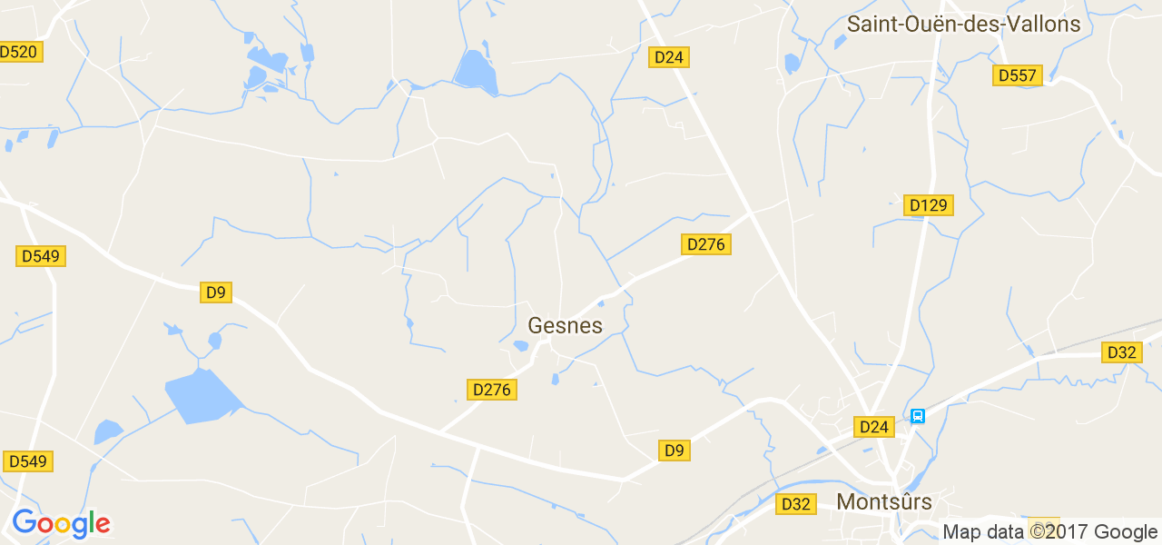 map de la ville de Gesnes