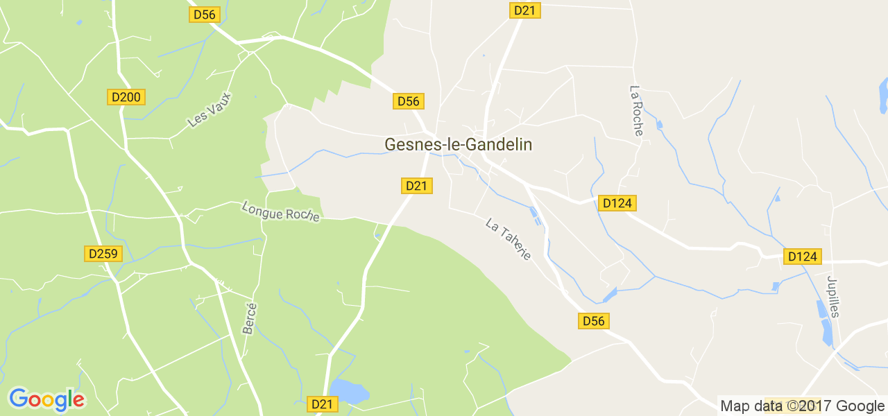 map de la ville de Gesnes-le-Gandelin