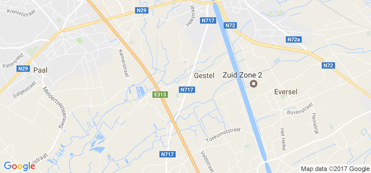 map de la ville de Gestel