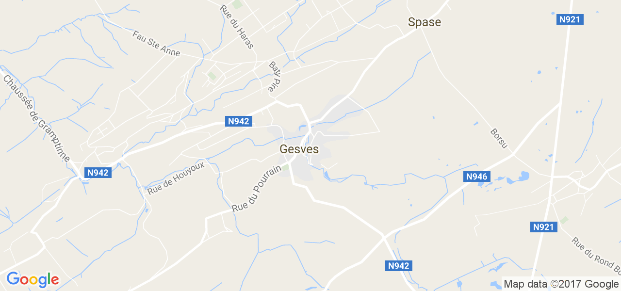 map de la ville de Gesves