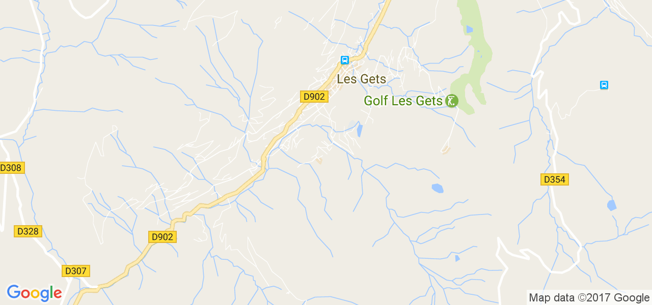 map de la ville de Gets