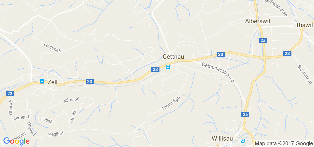 map de la ville de Gettnau